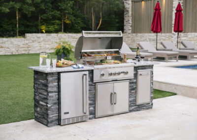 Coyote grill with outdoor kichen island