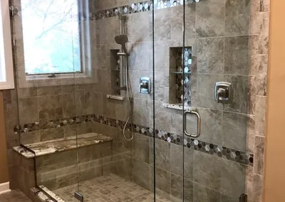 glass shower doors and enclosure